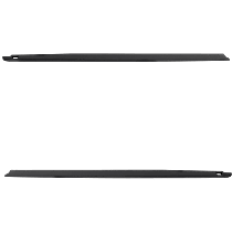 Non-wrap, Driver and Passenger Side Bed Rail Caps, Black, Plastic, 6 Ft. Bed
