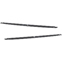 Non-wrap Bed Rail Cap, 8 Feet Bed, Textured Black, Plastic - Driver and Passenger Side
