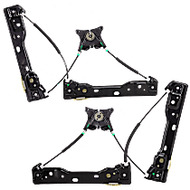 Rear, Driver and Passenger Side Power Window Regulator, Without Motor