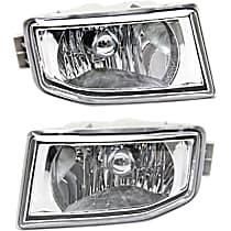 Front, Driver and Passenger Side Halogen Fog Light, Without bulb(s), OE Replacement