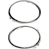 Front, Driver and Passenger Side Fog Light Trim, 2-Door, Convertible, Chrome