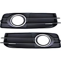 Front, Driver and Passenger Side Fog Light Trim, For Models With Sport Package, Black