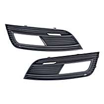 Front, Driver and Passenger Side Fog Light Trims, Primed, For Models Without S-Line Package and Adaptive Cruise Control