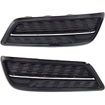 Fog Light Cover - Front, Driver and Passenger Side, Black and Chrome