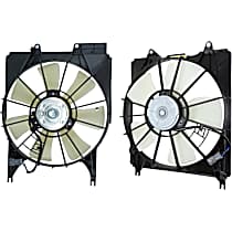 Radiator and A/C Condenser Fan Driver and Passenger Side, 4 Cyl 2.3L, Single fan