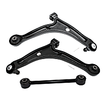 Front and Rear, Driver and Passenger Side, Lower, Frontward Control Arms