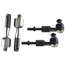 Front, Driver and Passenger Side, Inner and Outer Tie Rod End