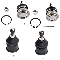 Front, Driver and Passenger Side, Upper and Lower Ball Joints