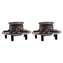 Rear, Driver and Passenger Side Wheel Hubs, With Bearing, ABS tone ring and wheel studs