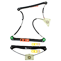 Front and Rear, Driver Side Power Window Regulator, Without Motor