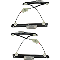 Front, Driver and Passenger Side Power Window Regulator, Without Motor