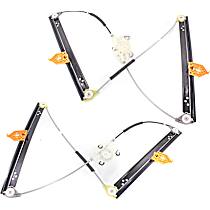 Front, Driver and Passenger Side Power Window Regulator, Without Motor