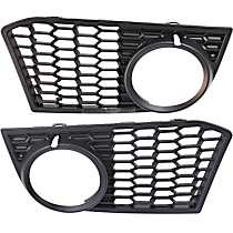 Front, Driver and Passenger Side Fog Light Trims, Textured Black, Sedan, For Models With M Package, M-Tech Style