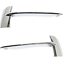 Front, Driver and Passenger Side Bumper Trims, Chrome, For Models Without M Sport Line Package