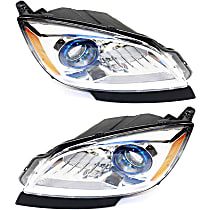 Driver and Passenger Side Halogen Headlight, With bulb(s), OE Replacement,, CAPA Certified