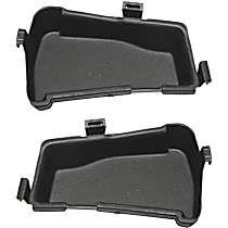 Front, Driver and Passenger Side, Inner Fog Light Trim, For Models With M Package, Textured Black