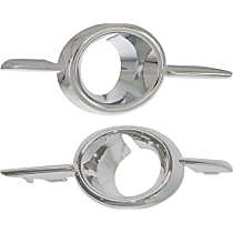 Front, Driver and Passenger Side Fog Light Trim, Chrome