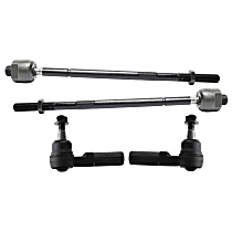 Front, Driver and Passenger Side, Inner and Outer Tie Rod End