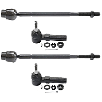 Front, Driver and Passenger Side, Inner and Outer Tie Rod Ends
