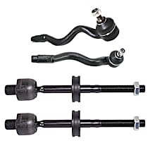 Front, Driver and Passenger Side, Inner and Outer Tie Rod Ends