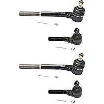 Front, Driver and Passenger Side, Inner and Outer Tie Rod Ends