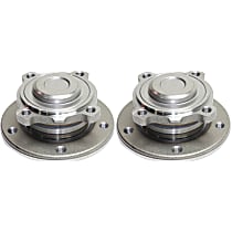 Front, Driver and Passenger Side Wheel Hub, 5 Lugs, With Bearing