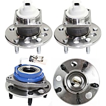 Rear, Driver and Passenger Side Wheel Hubs, 4-Wheel ABS, Front Wheel Drive, With ABS