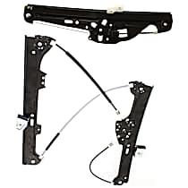 Front and Rear, Driver Side Window Regulators, Power, Without Motor
