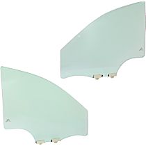 Front, Driver and Passenger Side Door Glasses, Green Tint, Replaces NAGS No. DD11277 GTYN, DD11278 GTYN