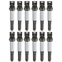 Ignition Coils, Set of 12, (6 Cyl., 2.2L/2.5L/3.0L/3.2L)/(8 Cyl., 4.4L/4.6L/4.8L)/12 Cyl., 6.0L Engines, Triangular Connector Shape