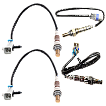 Before and After Catalytic Converter, Driver and Passenger Side Oxygen Sensors, Set of 4, 4-wire