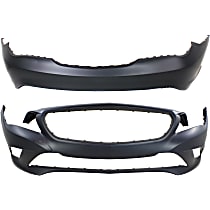 Front and Rear Primed Bumper Cover