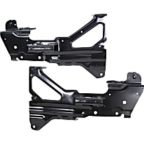 Front, Driver and Passenger Side, Inner Bumper Brackets, With or Without Impact Skid Plate