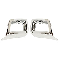 Front, Driver and Passenger Side Fog Light Trims, Chrome