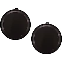 Front, Driver and Passenger Side Fog Light Cover, For Models Without Off Road Package, Black