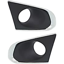 Front, Driver and Passenger Side Fog Light Trim, Primed