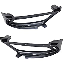 Front, Driver and Passenger Side Fog Light Trim, Textured Black