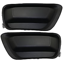 Fog Light Cover - Front, Driver and Passenger Side, Textured Black