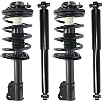 Front and Rear, Driver and Passenger Side Shock and Fully Loaded Strut