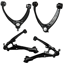 Front, Driver and Passenger Side, Upper and Lower Control Arms