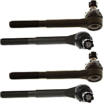 Front, Driver and Passenger Side, Inner and Outer Tie Rod End, 4WD