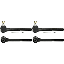 Front, Driver and Passenger Side, Inner and Outer Tie Rod End, RWD