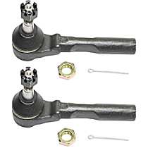 Front, Driver and Passenger Side, Outer Tie Rod End, Rack Steering Type, Power Steering
