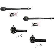 Front, Driver and Passenger Side, Inner and Outer Tie Rod Ends