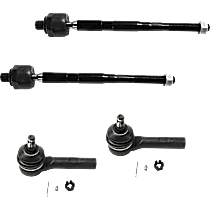 Front, Driver and Passenger Side, Inner and Outer Tie Rod Ends