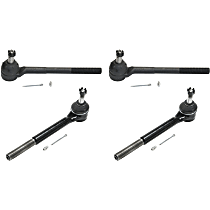 Front, Driver and Passenger Side, Inner and Outer Tie Rod End
