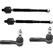 Front, Driver and Passenger Side, Inner and Outer Tie Rod Ends