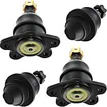 Front, Driver and Passenger Side, Upper and Lower Ball Joint, For Models With Welded Control Arm