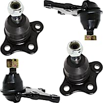 Front, Driver and Passenger Side, Upper and Lower Ball Joint, With Front Torsion Bar Spring