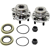 Front, Driver and Passenger Side Wheel Hub, 5 Lugs, With Bearing, FWD